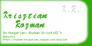 krisztian rozman business card